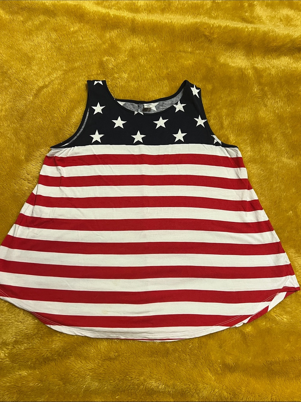 Old Navy Medium Navy Blue and White Star Print Top